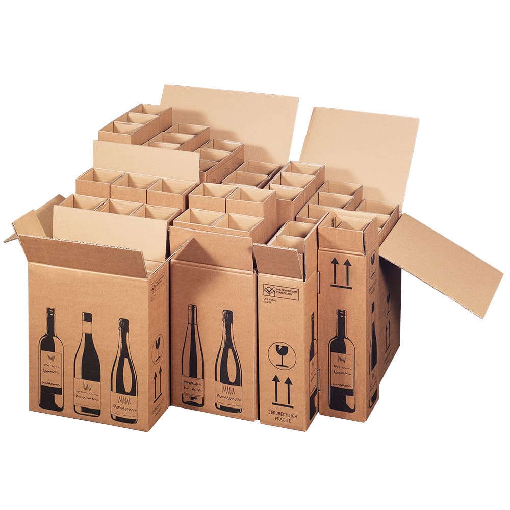 Flaschenverpackung bis zu 18 Flaschen