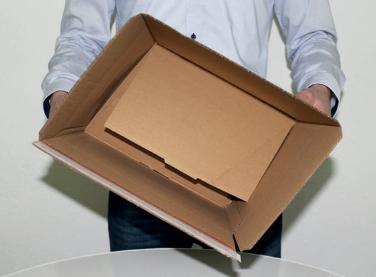 Automatikkarton - Artikel-Nr.: 1510109, Länge: 190 mm, Breite: 140 mm, Höhe: 85 mm, 1-wellig