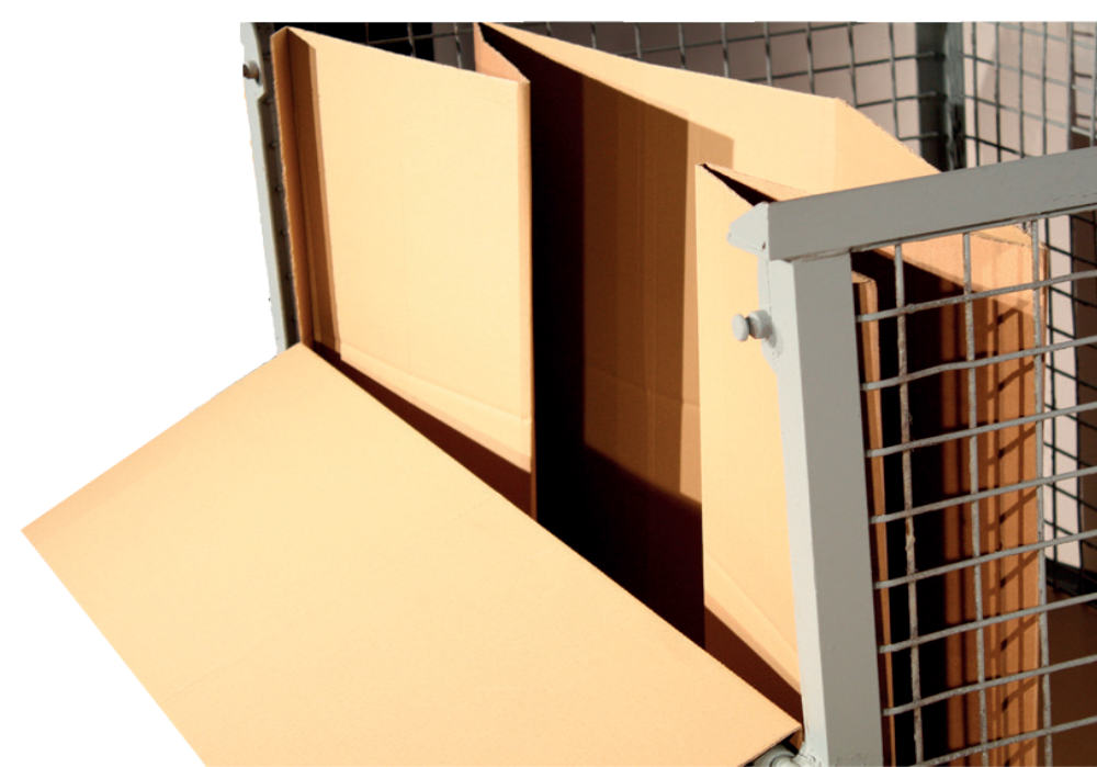 In weniger als 12 Sekunden ausgekleidet z.B. Artikel-Nr. 6600034, 1180 x 780 x 780 mm mit Ladeklappe