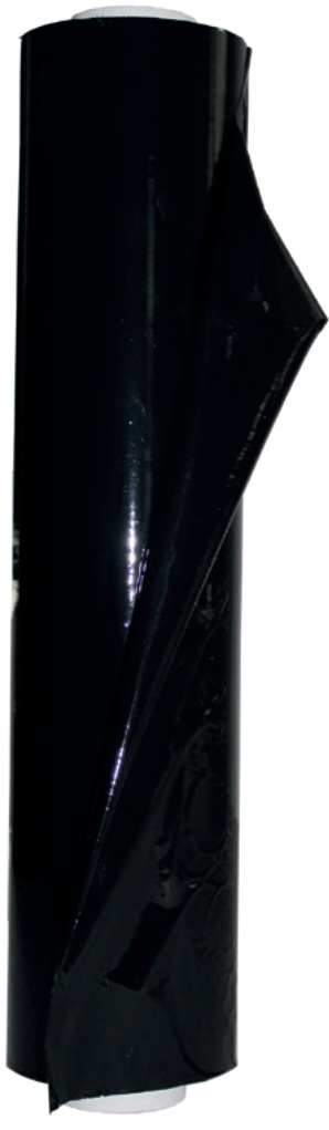 Schwarze Handstretchfolie schützt und verhüllt