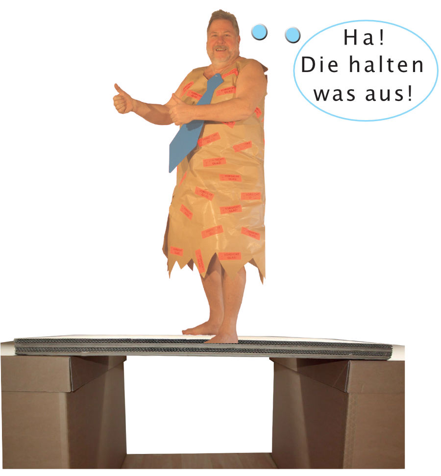 Kreuzverleimten Wellpappbögen sind extrem stabil