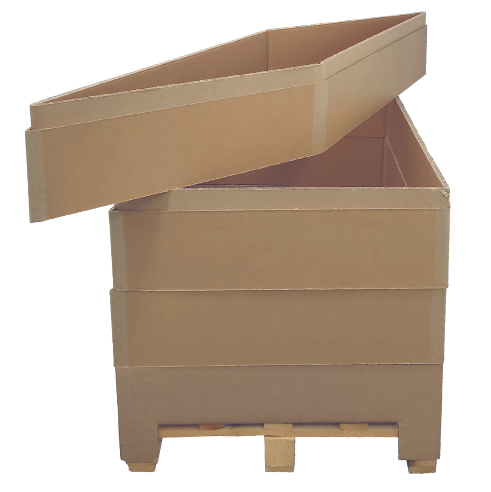 Der Paletten-Aufsatzrahmen ist variabel in der Höhe und sehr stabil