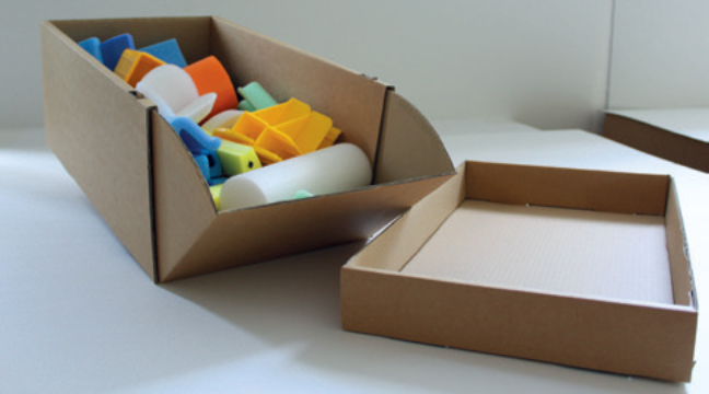 Sichtlagerbox bereit zur Kommissionierung