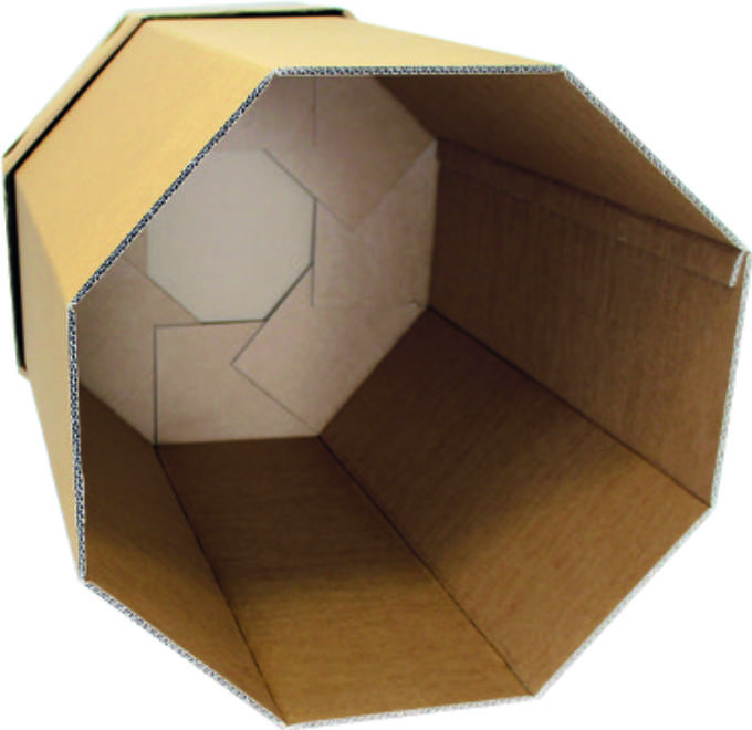 Extra verstärkter Boden des Oktabin durch 8 extra Klappen direkt am Ring - in einem Teil!